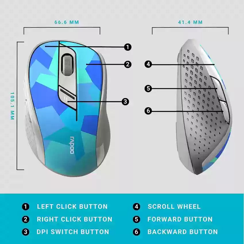 RAPOO M500 MULTI-MODE WIRELESS MOUSE